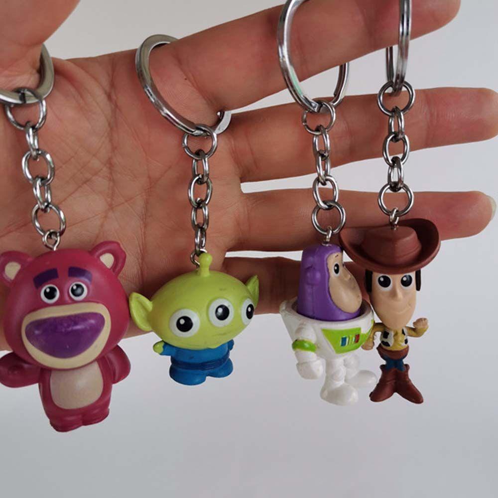 LANFY Gantungan Kunci Buzz Lightyear Anime Kartun Animasi Peripheral Buzz Lightyear Action Figure Gantungan Kunci