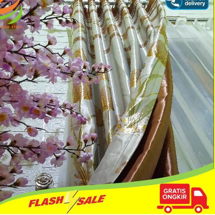 Bagus GORDEN BLACKOUT JENDELA IMPORT  MOTIP TULIP MEWAH