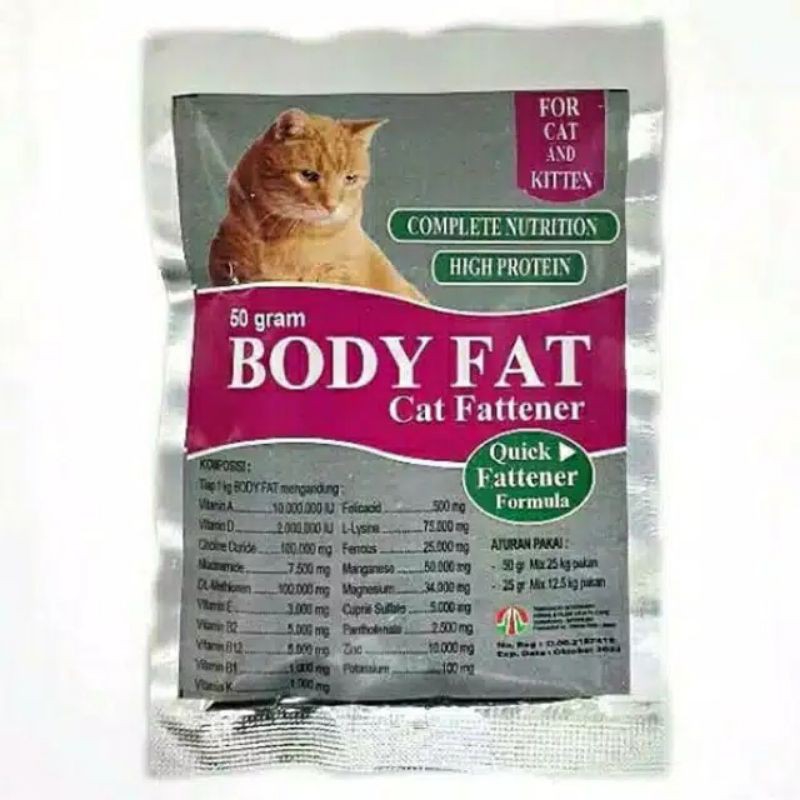 Body fat 50gr PENGGEMUK KUCING bodyfat