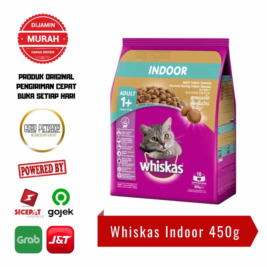 Whiskas Indoor 450gr Freshpack Whiskas Adult Indoor Makanan Kucing