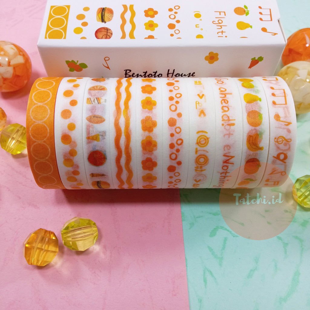 

Bentoto House Orange Washi Tape/ Masking Tape/ Selotip Motif