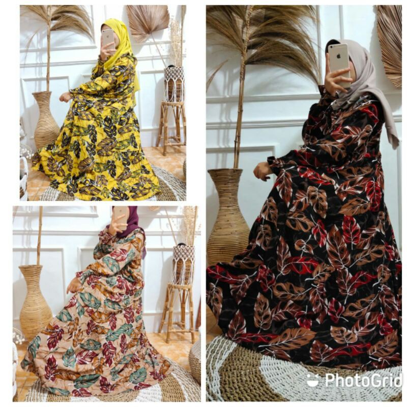 GAMIS MAXI JUMBO JANDA BOLONG MONSTERA