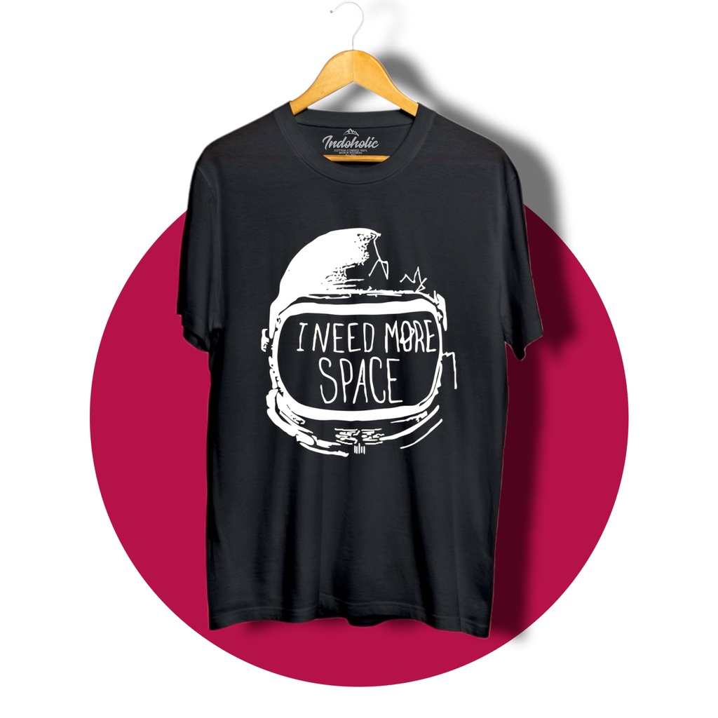 Indoholic Atasan Baju Pakaian Pria Cowok wanita Kaos Distro Murah terbaru Combed 100% Original Astronot