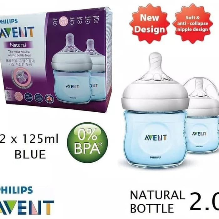 PHILIPS AVENTS - NATURAL 1 PCS DAN 2 PCS (TWIN PACK) 125 ML DAN 260 ML / BOTOL SUSU BAYI