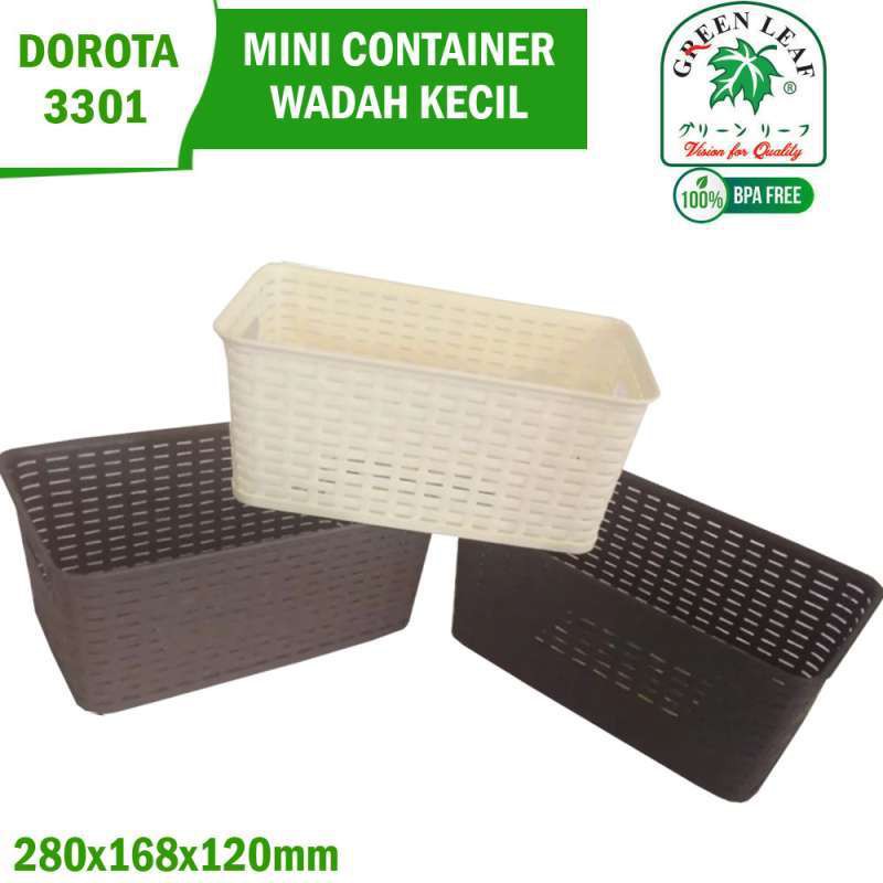 Green Leaf Keranjang / Container Mini Dorota (3301)