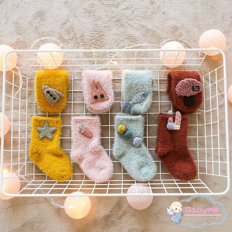  Kaos  Kaki  Velvet Tebal Anak  Laki laki Perempuan Gambar 