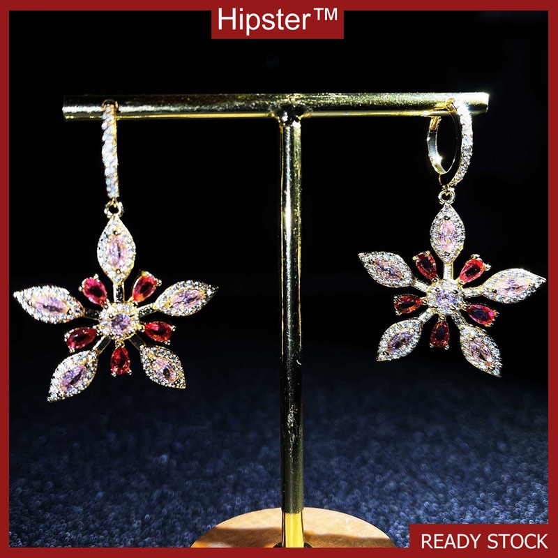 Anting Tusuk Bentuk Bintang Bahan Sterling Silver