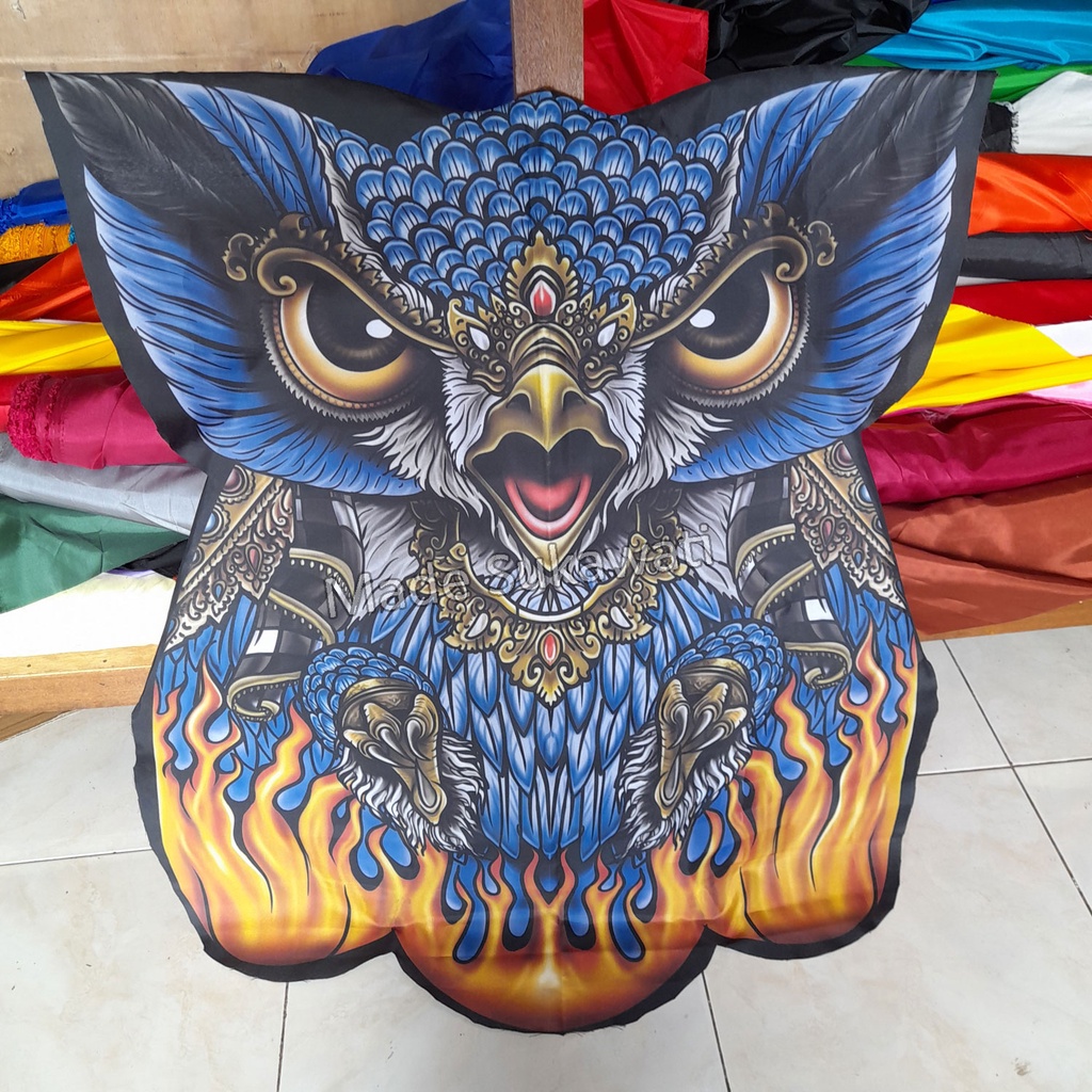 Layangan Celepuk printing Api Knockdown burung hantu layang bali