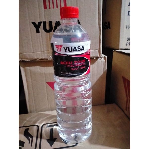 AIR AKI MERAH YUASA AIR ACCU ZUUR YUASA 1 LITER