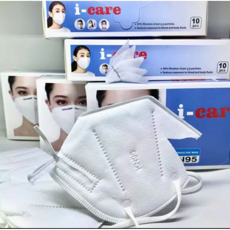 10 pcs Masker KN95 Masker N95 Masker Masker Debu Anti Polusi Masker Original i-care