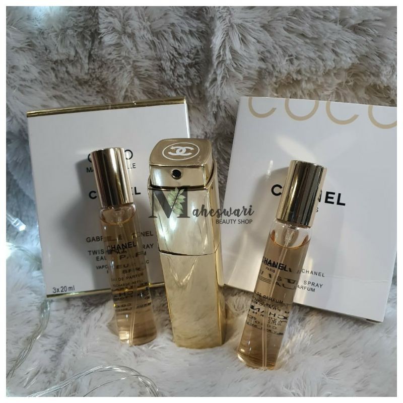 Parfum Coco Chanel Twist and Spray 20 ml 3 botol Mewah Perfume