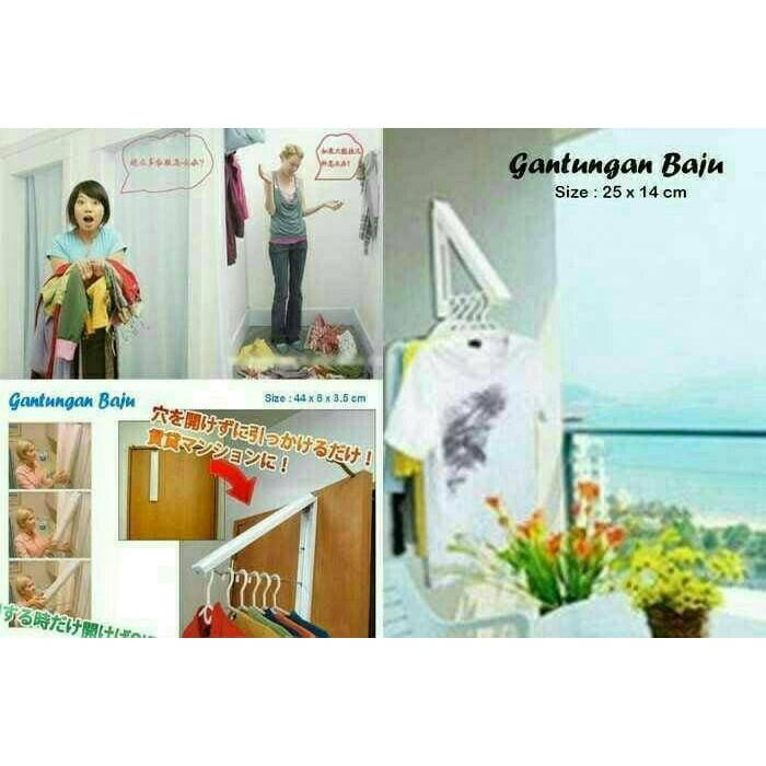 DO - Gantungan Baju Indoor FREE BAUT jemuran pakaian lipat