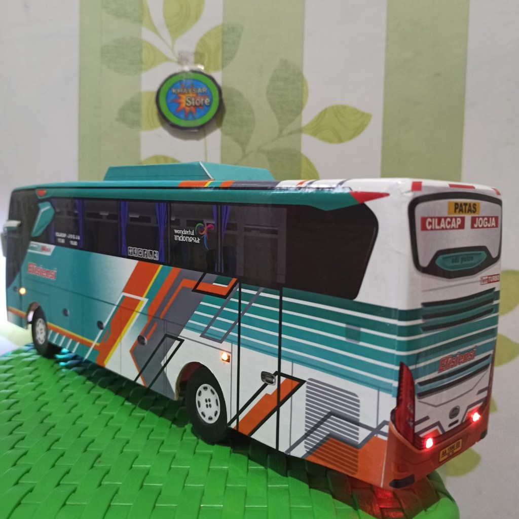 miniatur bus bis shd EFISIENSI plus lampu