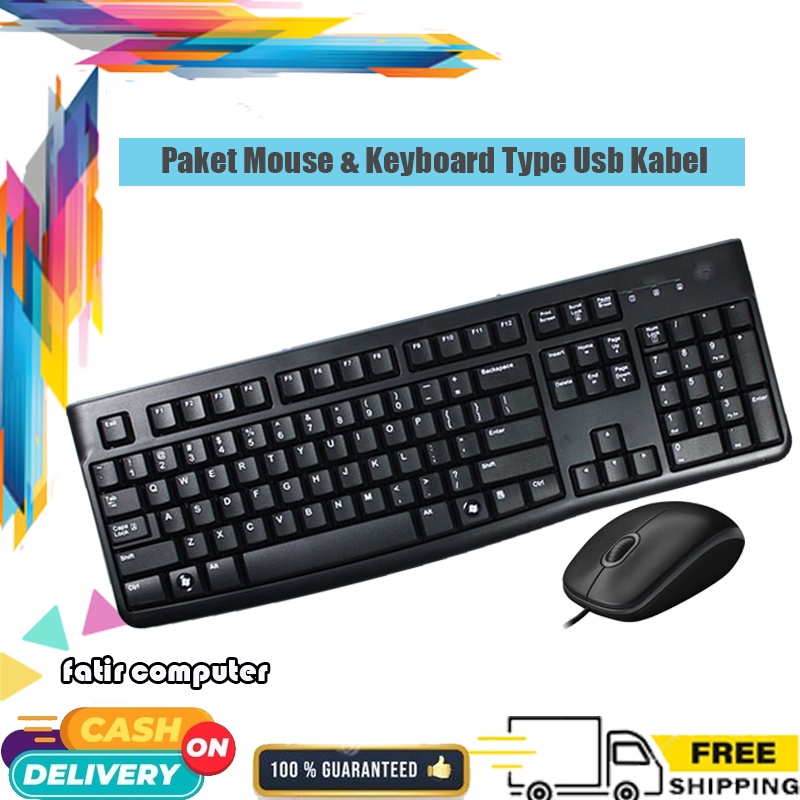 Paket Mouse &amp; Keybord PC/Komputer/Laptop Builtup Logitech dll