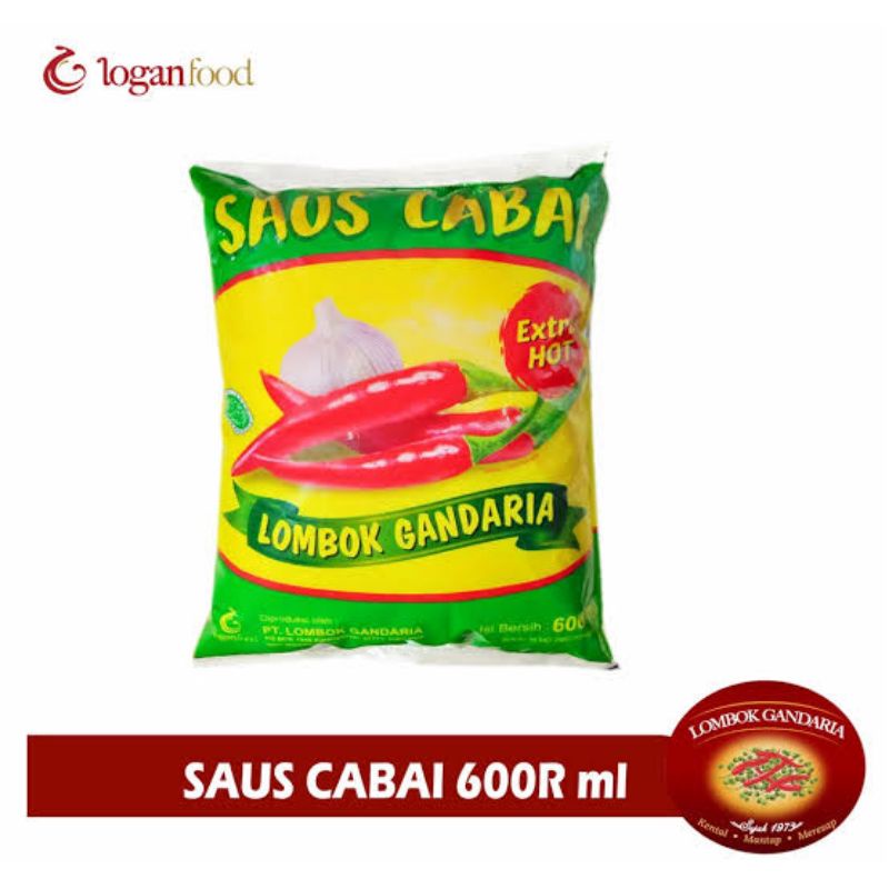 Saus Sambal / Saos Extra Hot Pedas Lombok Gandaria 600 ml