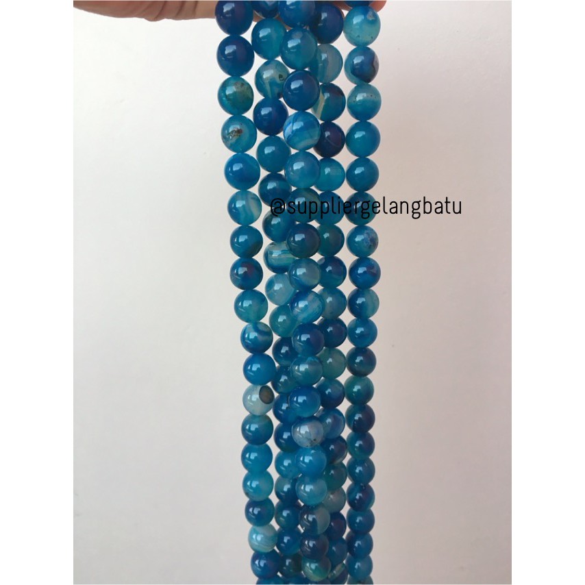 12mm aquamarine kilap grade natural aksesoris korea gelang kalung batu beads supplier craft fashion