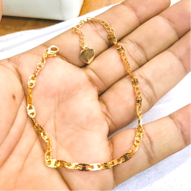 Gelang wanita / gelang rante pecah kopi / gelang lapis emas / gelang replika emas / gelang