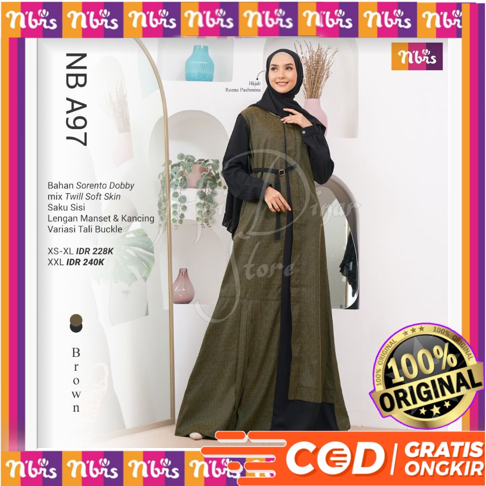 [Baru] Nibras Gamis Muslimah NB A97 Ready