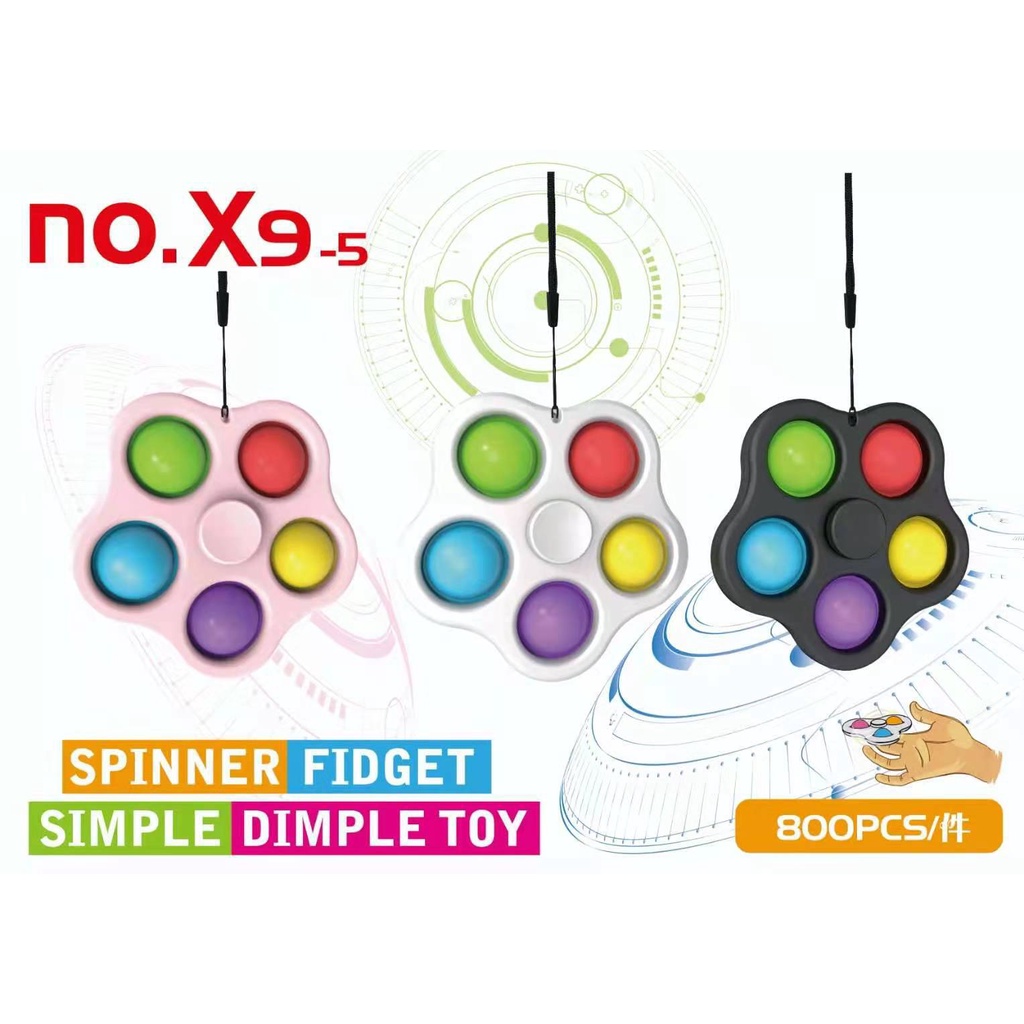 Five Dimple Fidget Spinner / Five Pop It / Fidget Spinner