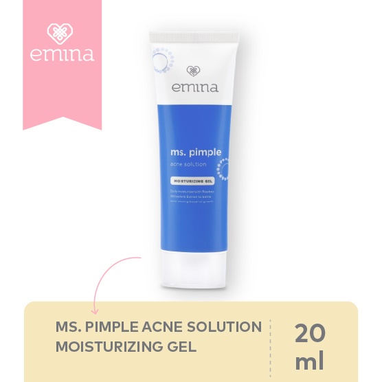 Emina Ms Pimple Acne Solution Moisturizing Gel 20ml | Pelembab Wajah RUMAH CANTIK