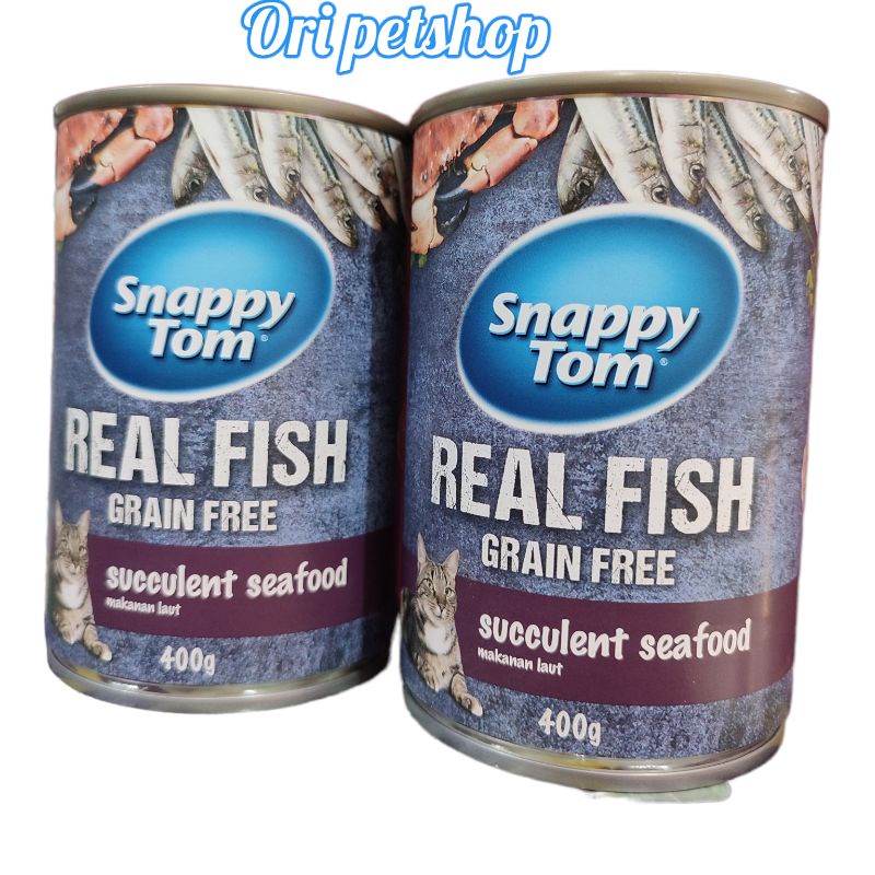 makanan kucing snappy tom kaleng 400gr wet food snappy tom kaleng 400gr - SECCULENT SEAFOOD