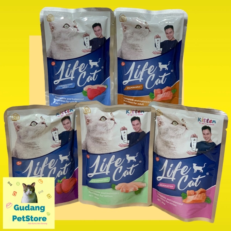 LIFE CAT POUCH Baim Wong 85gr Wet Food makanan kucing (setara whiskas