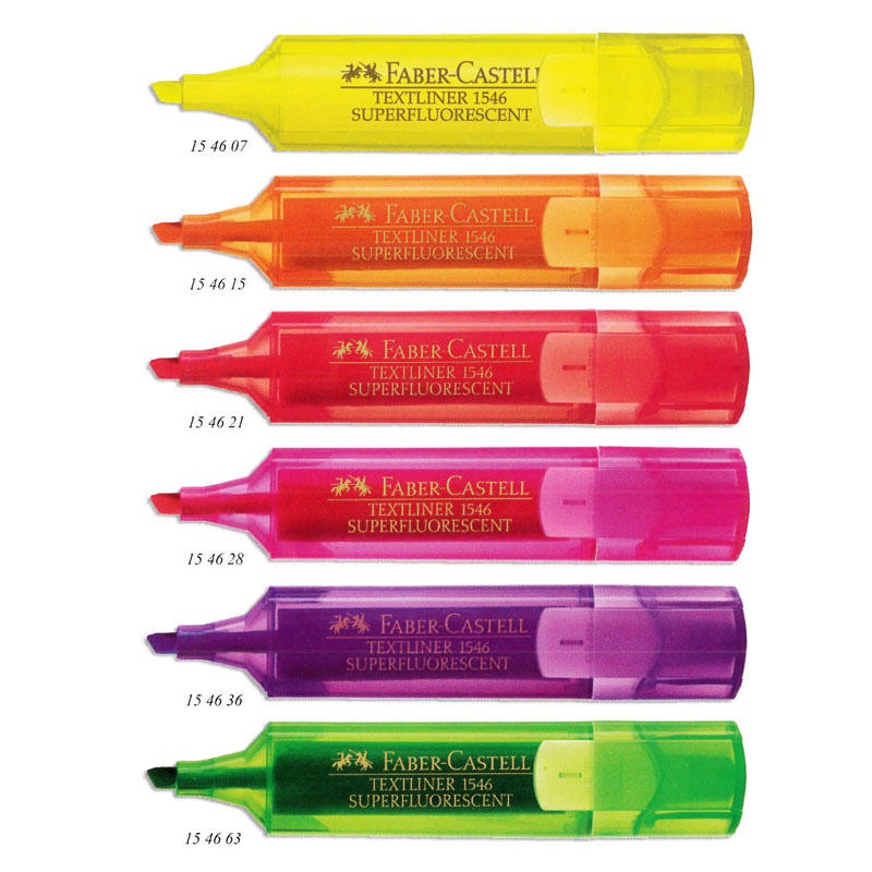 

[FABER CASTELL] Textliner 46 Superfluorescent / Highlighter / Stabilo (Hijau, Tosca, Pink)