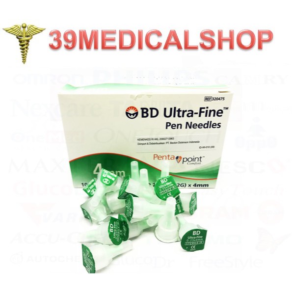 JARUM INSULIN MICROFINE BD ULTRAFINE 4 MM ECERAN - JARUM INSULIN BD DUS HIJAU