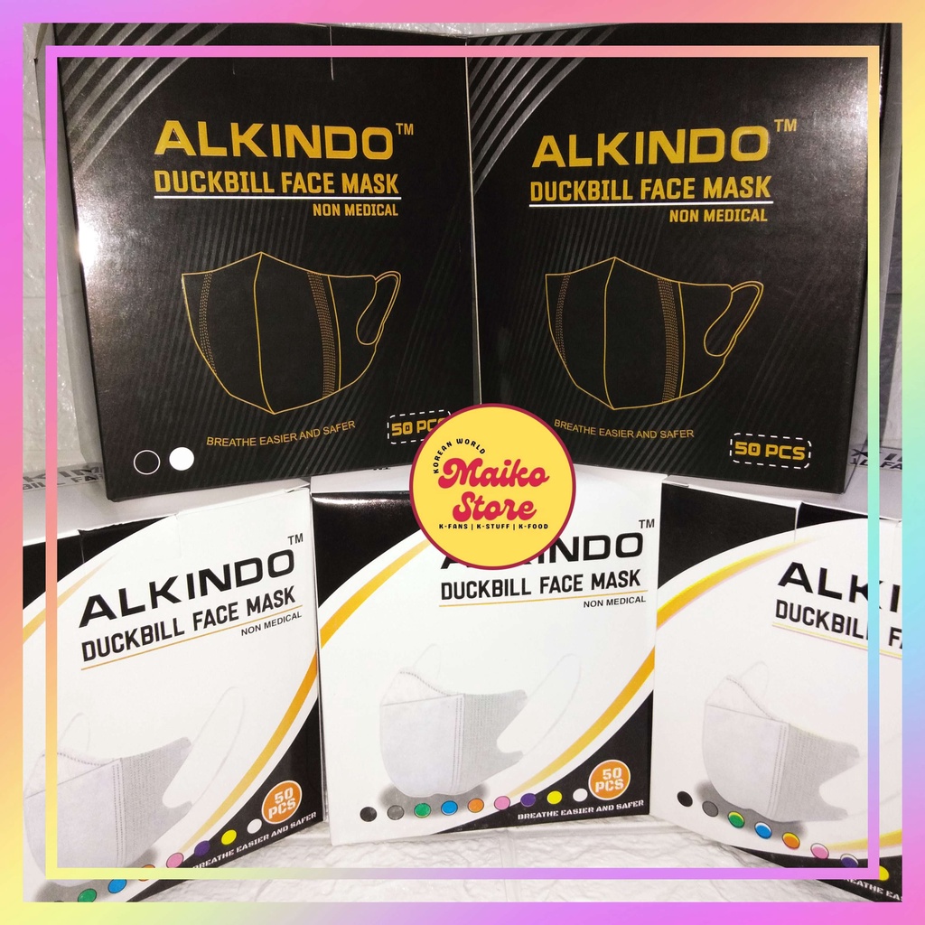 masker duckbill alkindo isi 50 pcs /alkindo 3Ply / mouson KF94