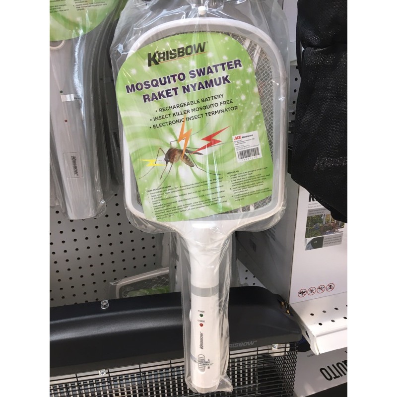 KRISBOW Ace Hardware Raket Nyamuk/Perangkap Nyamuk dengan Senter/Flashlight