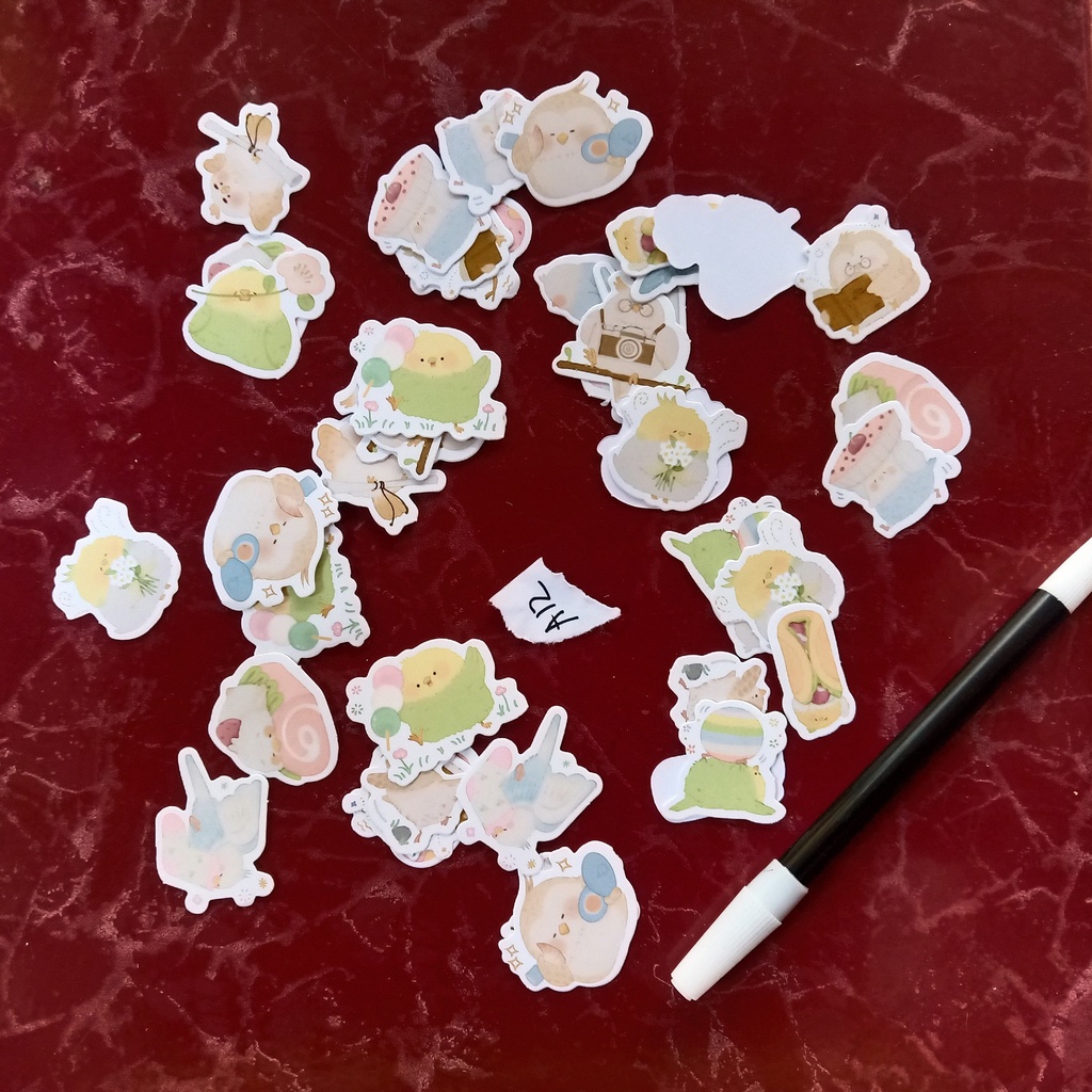 

1 buah sticker hewan lucu stiker burun bahan jurnaling hiasan buku catatan agar terlihat cute aesthetic