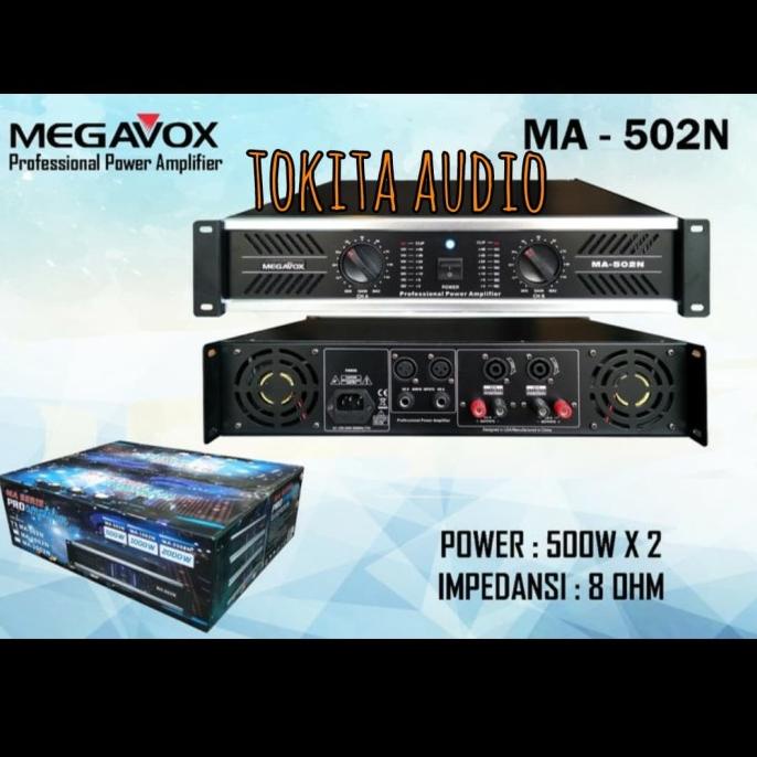 POWER AMPLIFIER MEGAVOX MA 502N BARU AMPLI MEGAVOX MA502N ORIGINAL .