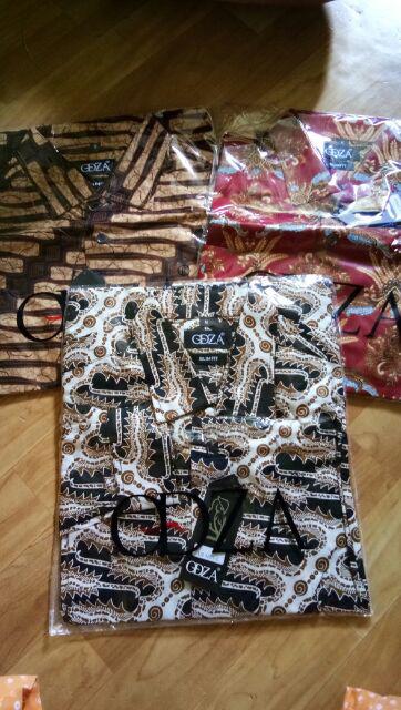 Odza Kemeja Batik Slim Fit Pria Baju Batik Lengan Panjang Seragam Batik Batik Modern Darewa