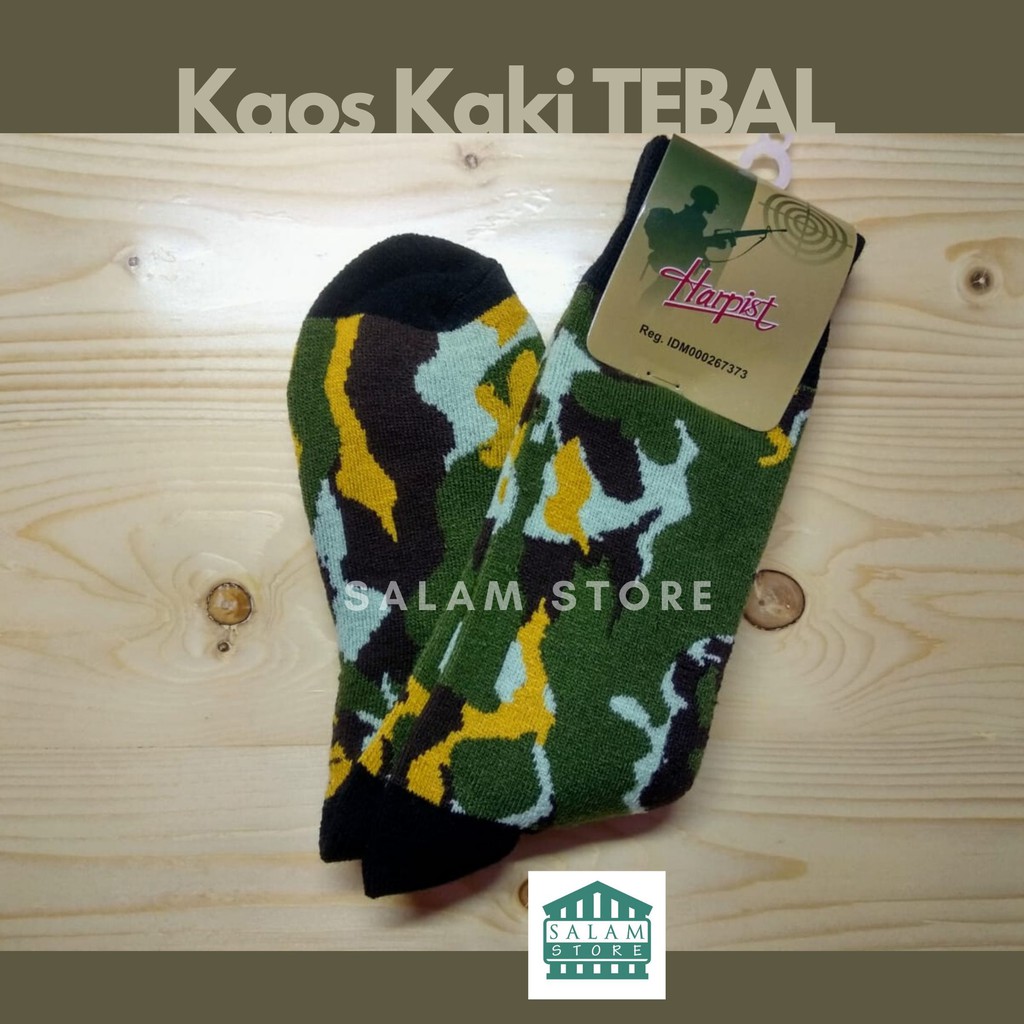 Kaos Kaki Tebal PDL Tentara Polisi Tactical Outdoor Pendakian ORIGINAL HARPIST Salam Store (COD bisa)-BRIMOB GENERAL