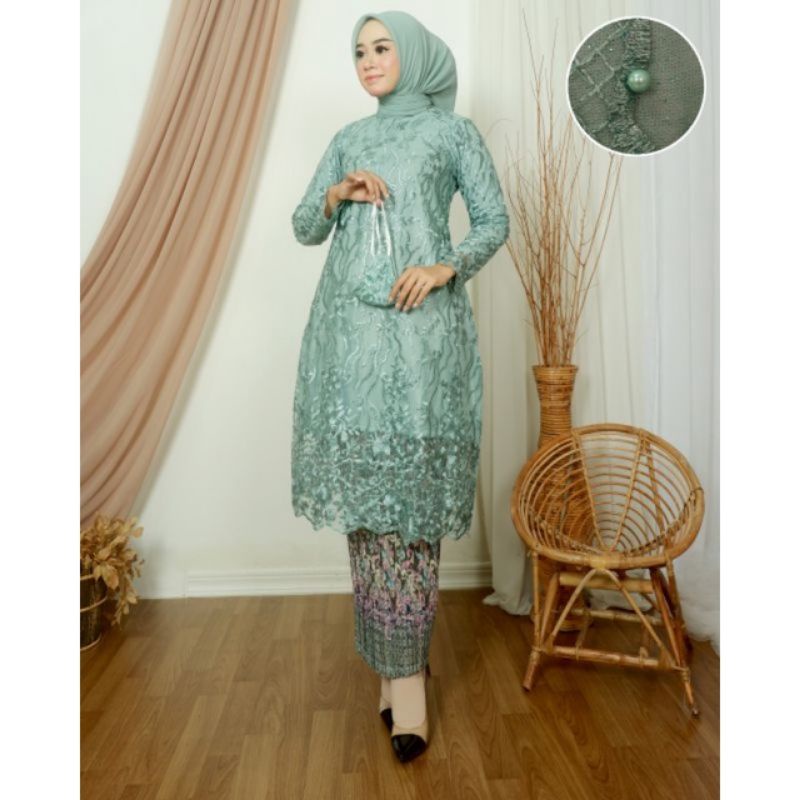 BA&gt; KEBAYA TUNIK TULLE/KEBAYA WANITA MODERN/KEBAYA WISUDA/KEBAYA LAMARAN by BA