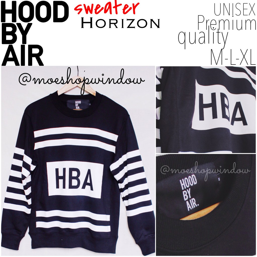 HBA • HOOD BY AIR SWEATER Type: HOOD BY AIR HORIZON LINE BLACK