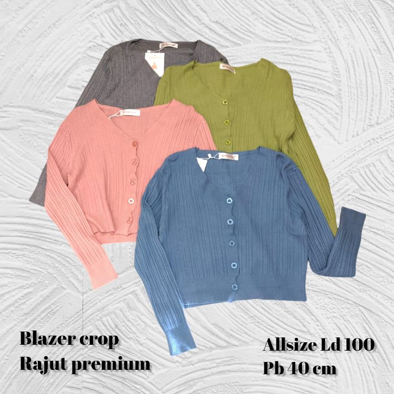 Blazer Crop Cardi Import Rajut premium