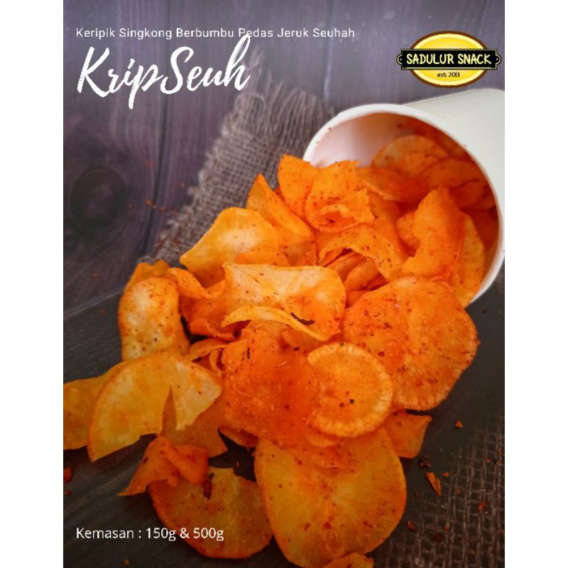 

Sadulur Snack Kripseuh Singkong Pedas Jeruk 220gr