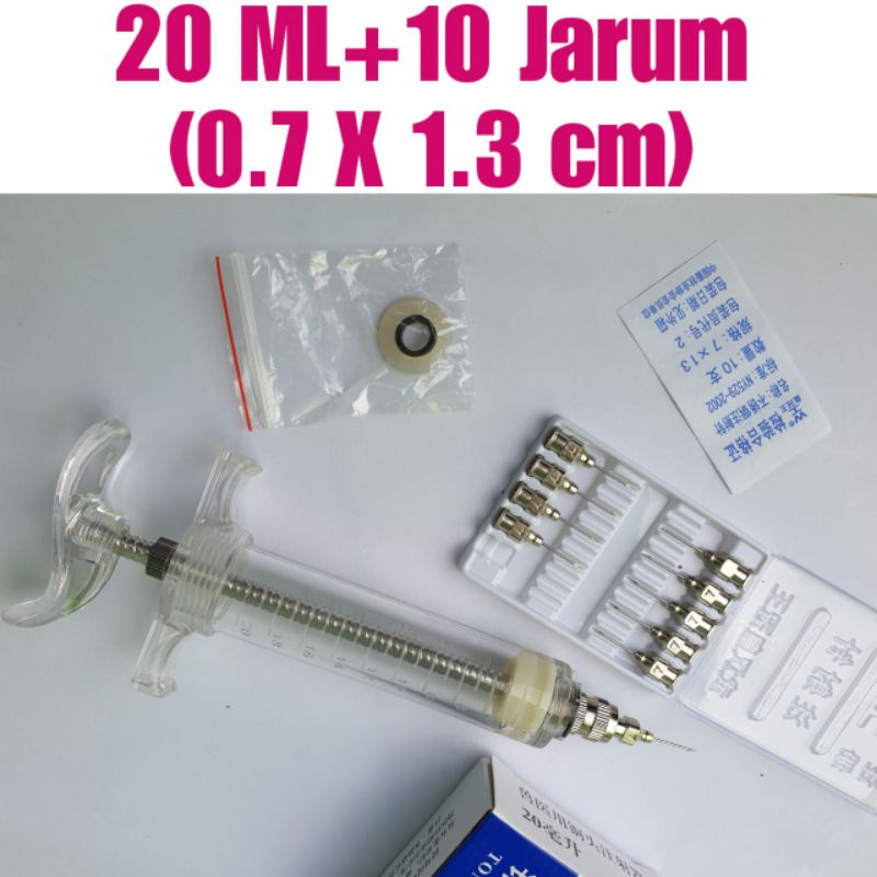 suntikan ayam 20ml jarum suntik hewan peternakan sapi domba kambing kelinci kucing doc broiler Spuit syringe 20cc bukan SOCOREX MEDION