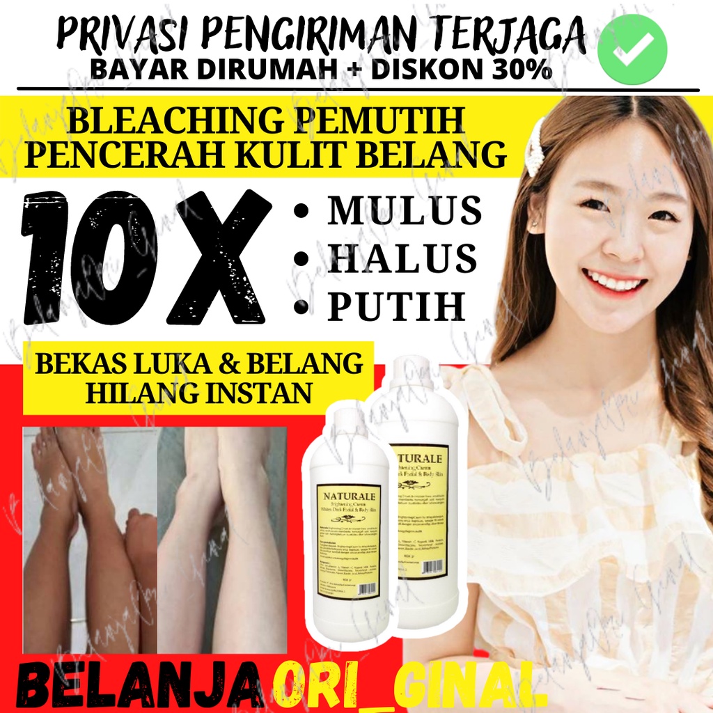 PEMUTIH BADAN PERMANEN BLEACHING BADAN NATURALE CREAM 500GR PEMUTIH KULIT PERAWATAN BADAN