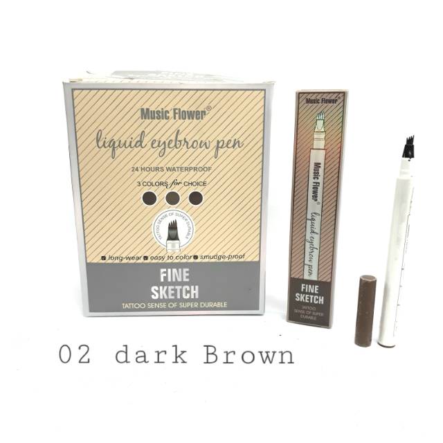 =MUSIK FLOWER / EYEBROW PENSIL FINE SKETCH ( 02 DARK BROWN )