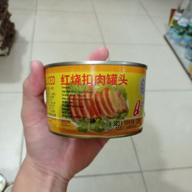 

Q-three Daging babi kalengan 383gr