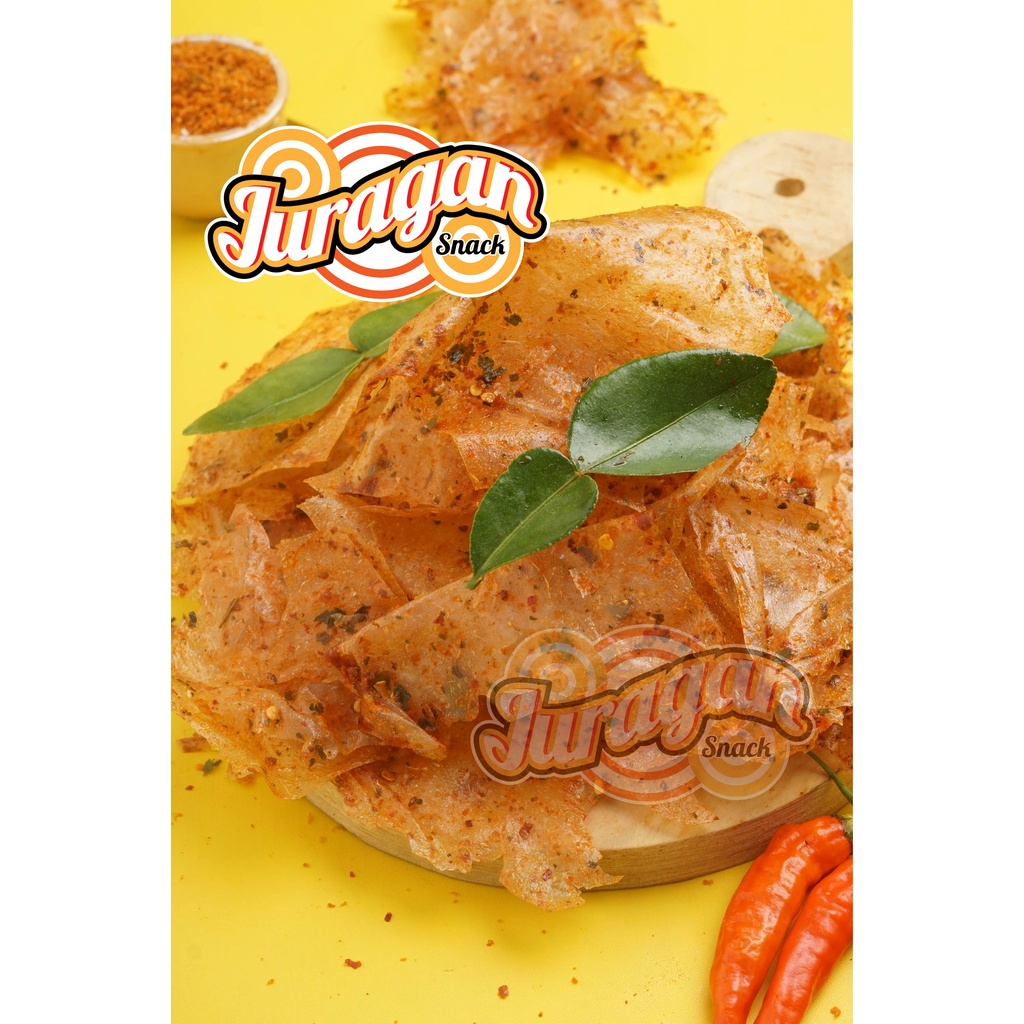 KERIPIK KACA PEDAS DAUN JERUK 100 gram kripca snack kiloan makanan ringan jajanan cemilan camilan pedas asin gurih murah