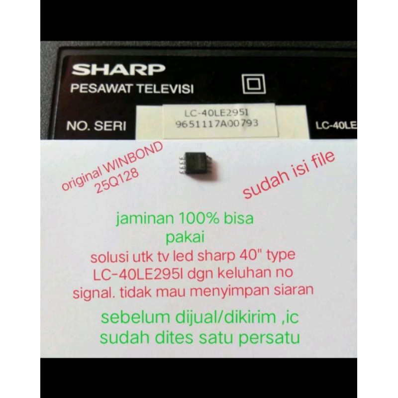 Ic eprom memory spi flash tv LED SHARP LC-40LE295I
