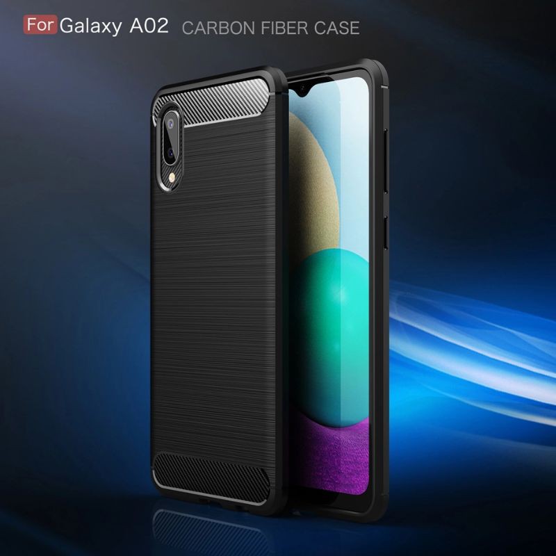 Case Samsung Galaxy A02 / M02 Softcase Carbon Fiber Rugged Original