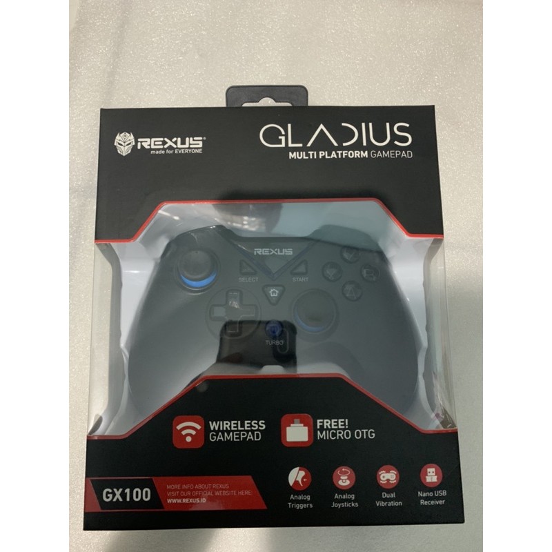 Rexus Pro Gaming Wireless Gamepad GX100 Multi Platform Gamepad Resmi Rexus