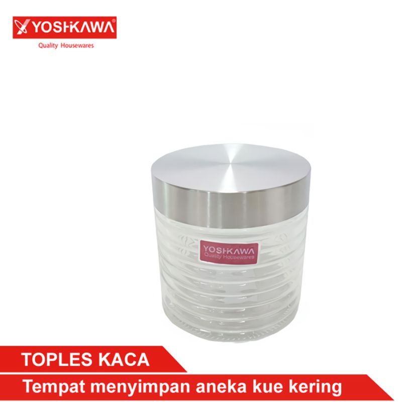 Toples bulat ulir/Toples Kue 700 ml Yoshikawa F6004Y