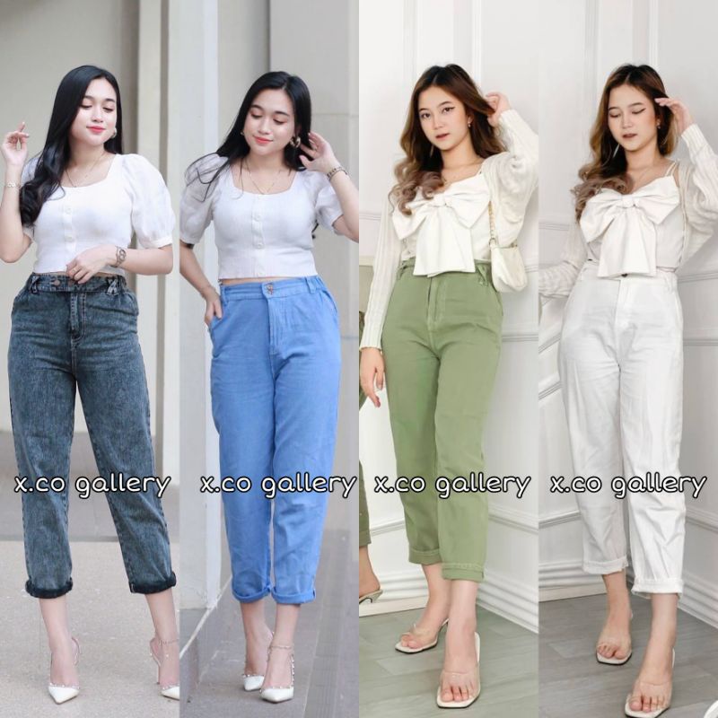 Celana Jeans Boyfriend - Celana Jeans Korea Terbaru