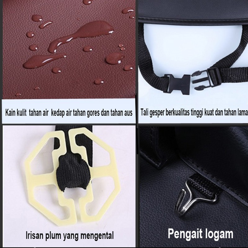 Car Seat Organizer  mobil Tas Jok Kursi Mobil Kulit Premium Multifungsi Meja Kantong/meja multipungsi /aksesoris mobil /tempat tissue mobil /tas penyimpanan mobil