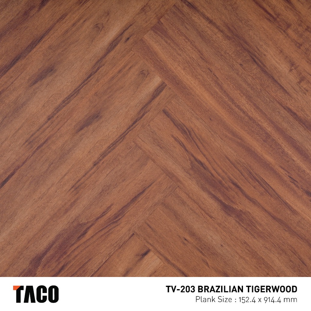 TACO VYNIL 2 MM TV203 BRAZILIAN TIGERWOOD / LANTAI VINYL KAYU / JUAL VINYL TACO BEKASI /LANTAI VINYL